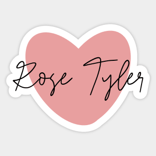 Rose Tyler Pink Heart Sticker